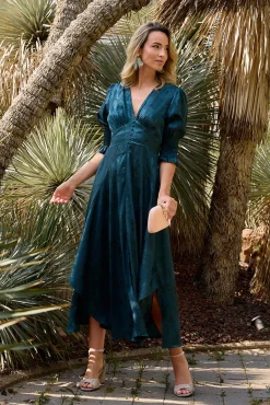 Polín Et Moi Vestidos-Vestido longo estampado Azul