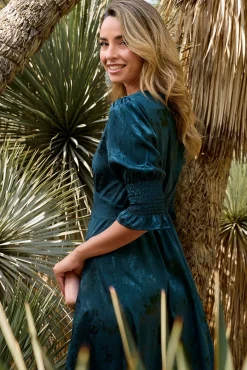 Polín Et Moi Vestidos-Vestido longo estampado Azul