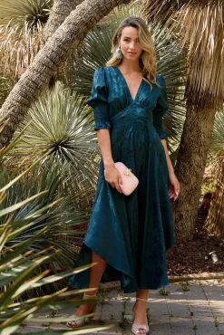 Polín Et Moi Vestidos-Vestido longo estampado Azul