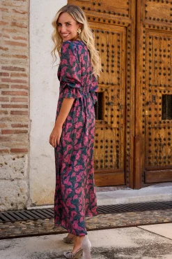 Polín Et Moi Vestidos-Vestido longo estampado Verde