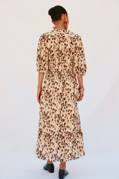 Cortefiel Vestidos-Vestido longo estampado justo Multicolorido