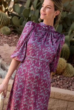 Polín Et Moi Vestidos-Vestido longo estampado MIN Roxo