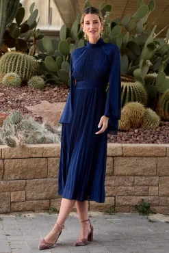 Polín Et Moi Vestidos-Vestido longo liso Azul