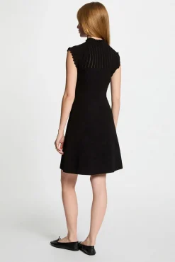 Morgan Vestidos-Vestido malha curto evasé Preto