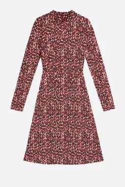 Cuplé Vestidos-Vestido malha de estampado geométrica Multicolorido