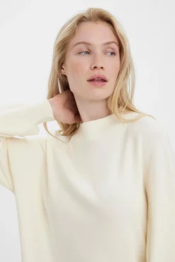 Vero Moda Vestidos-Vestido malha de manga comprida Tostado