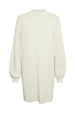 Vero Moda Vestidos-Vestido malha de manga comprida Tostado