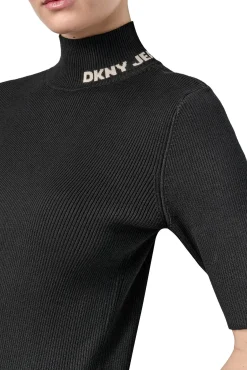 DKNY Vestidos-Vestido midi preto
