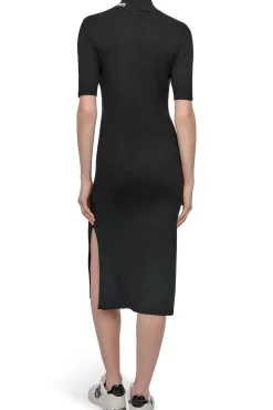 DKNY Vestidos-Vestido midi preto