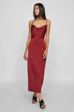 Vila Vestidos|Camisolas-Vestido midi acetinado Granada