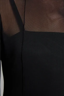 Trendyol Vestidos-Vestido midi ajustado preto