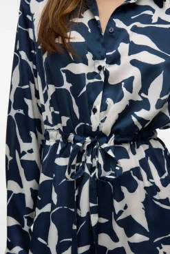 Vero Moda Vestidos-Vestido midi camiseiro Azul