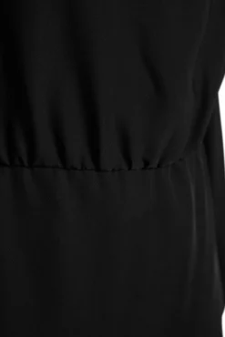 Trendyol Vestidos-Vestido midi com abertura preto