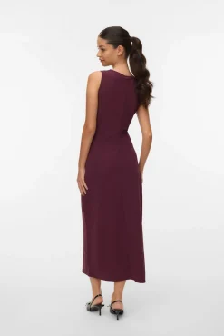 Vero Moda Vestidos-Vestido midi com detalhe de fivela Roxo