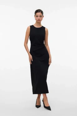 Vero Moda Vestidos-Vestido midi com detalhe de fivela Preto