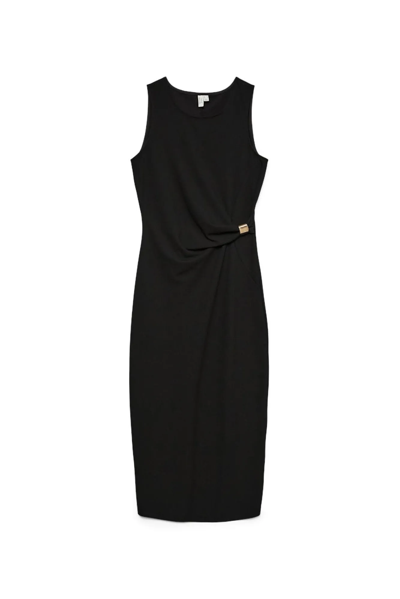 Vero Moda Vestidos-Vestido midi com detalhe de fivela Preto