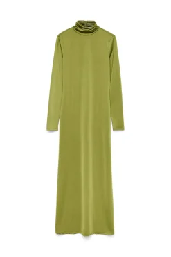 Vero Moda Vestidos-Vestido midi de gola alta Verde