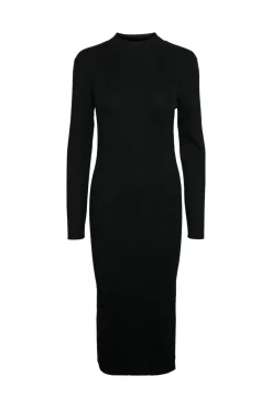 Vero Moda Vestidos-Vestido midi de malha Preto