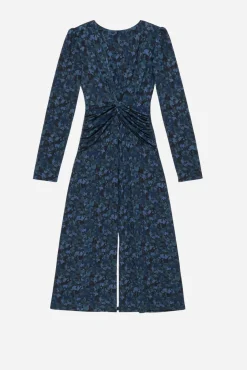 Cuplé Vestidos-Vestido midi de malha estampado Azul