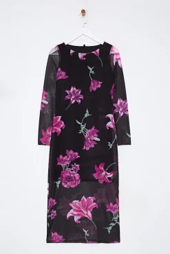 Trendyol Vestidos-Vestido midi de tule rosa