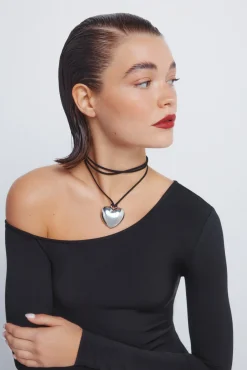 Springfield Vestidos-Vestido midi drapeado com decote assimétrico preto