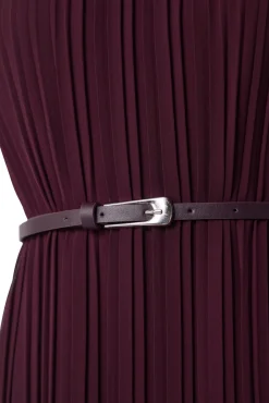 Trendyol Vestidos-Vestido midi plissado estampado