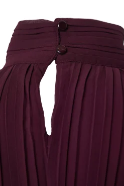 Trendyol Vestidos-Vestido midi plissado estampado