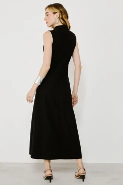 Vila Vestidos-Vestido midi sem mangas Preto