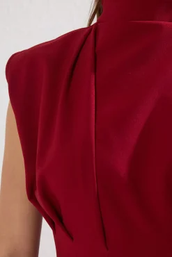 Trendyol Vestidos-Vestido midi tubinho estampado