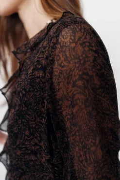 High Spirits Vestidos-Vestido moreno castanho