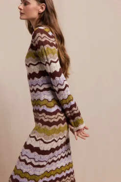 Slowlove Vestidos-Vestido punto ondas multicolor Multicolorido