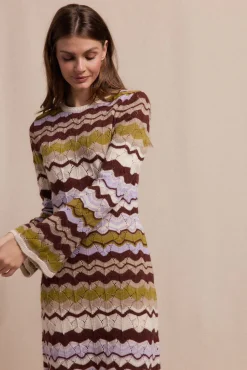 Slowlove Vestidos-Vestido punto ondas multicolor Multicolorido