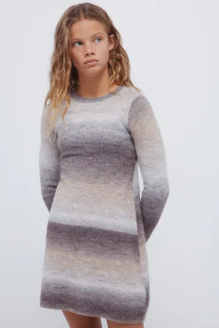 Springfield Kids Vestidos-Vestido riscas para meninas castanho