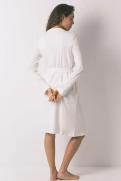 Women'secret Maternidade|Roupões-Vestido robe de maternity em algodão branco bege