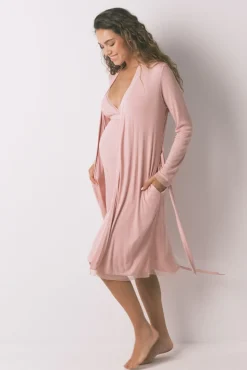 Women'secret Maternidade|Roupões-Vestido robe canelado para maternity rosa