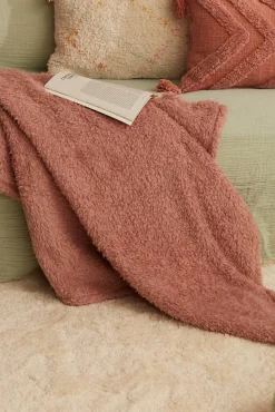 Calma House Cobertores-Xadrez de pelúcia rosa